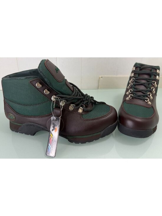 Mountain Gear Hiking Field Ankle Boots Mens 8.5 Leather Canvas Beef & Broccoli
